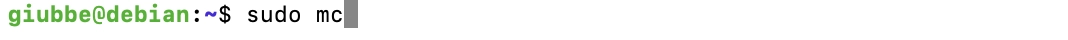 sudo mc